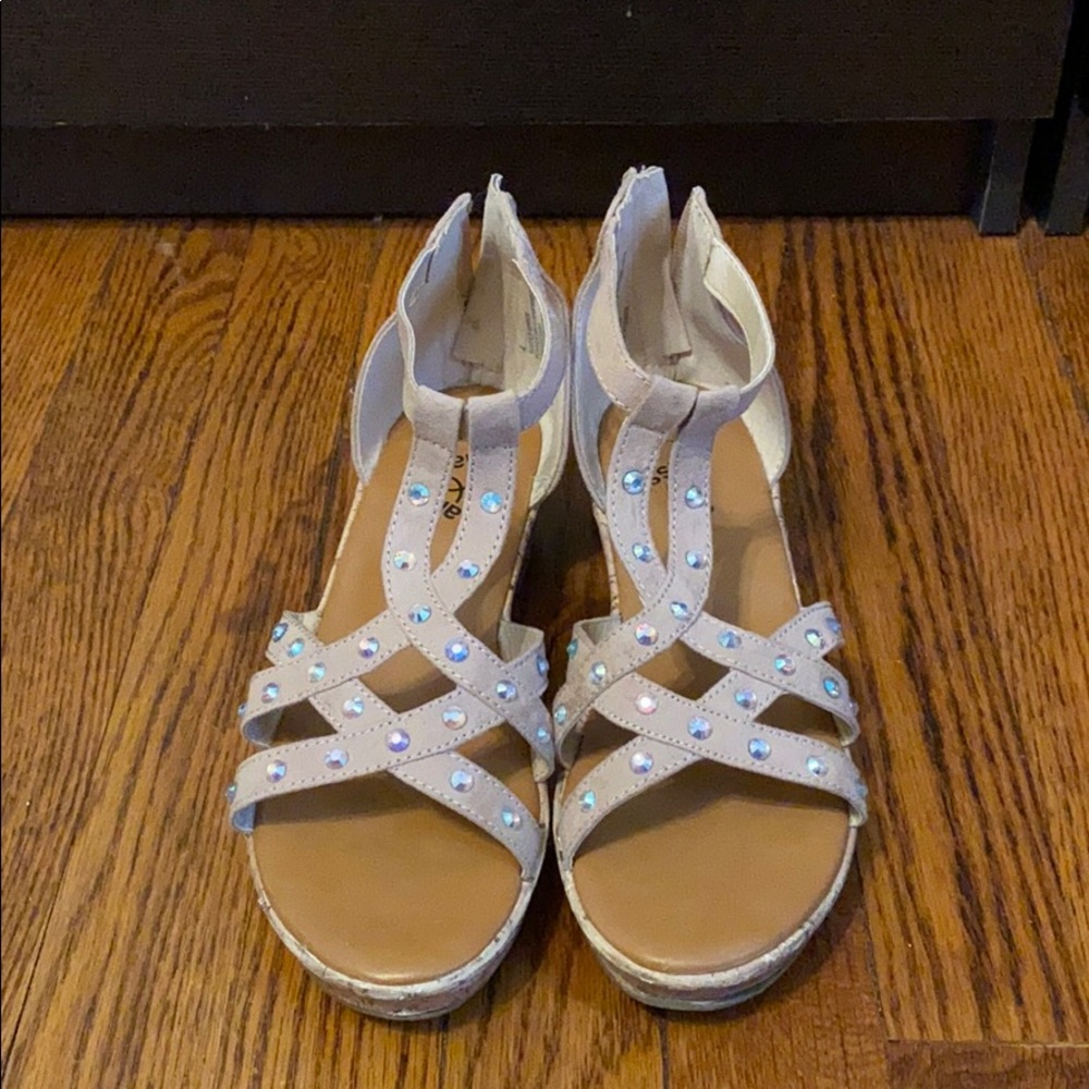 Girls Strappy Wedges